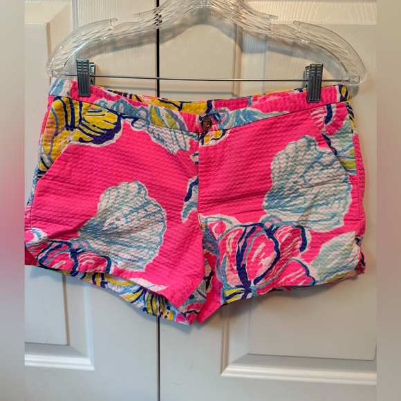 Lilly Pulitzer Pants - Lilly Pulitzer Adie Shorts Bright Pink Floral Cotton